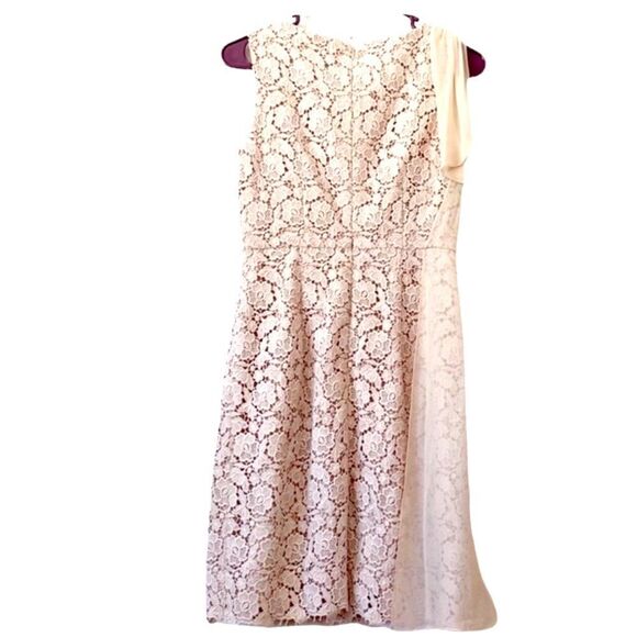 Ann Taylor lace dress with chiffon draping. Size 0 petite new without tags - Picture 3 of 8